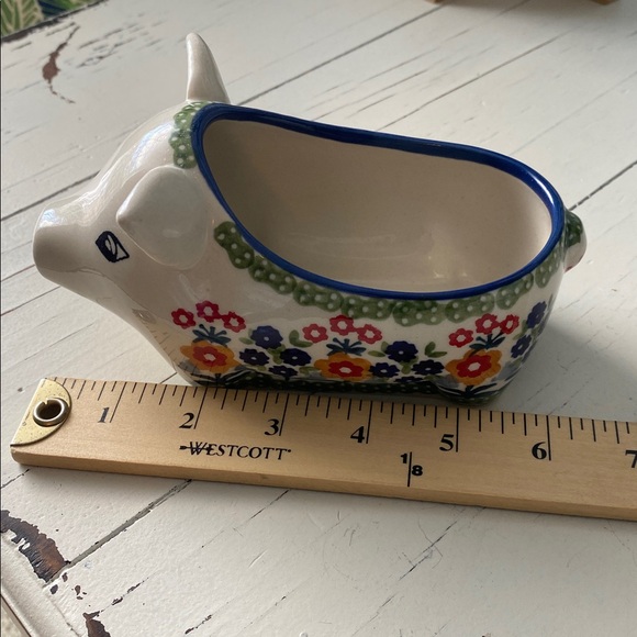 Unikat Signature Polish Pottery Pig - Picture 6 of 6